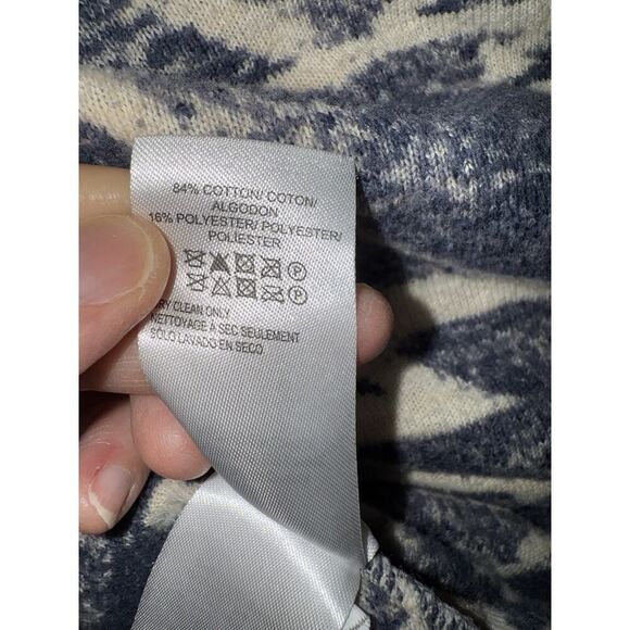 Lucy Brand Open Cardigan Aztec Western Country S Beige Blue Light Lace look - Picture 13 of 13